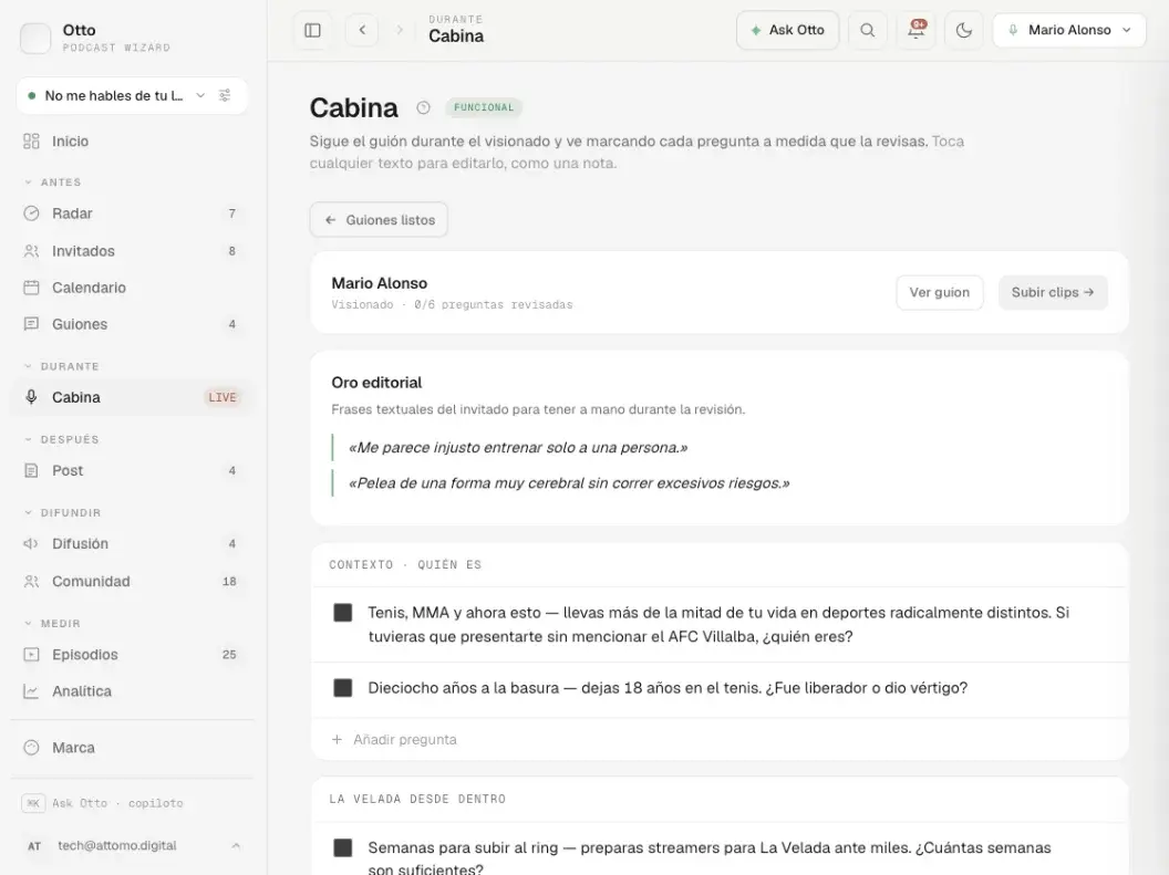 Captura de la Cabina de Otto